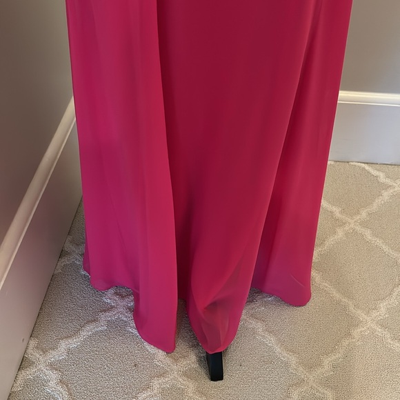 Sue Wong fuchsia full length evening gown with beading - Picture 6 of 13